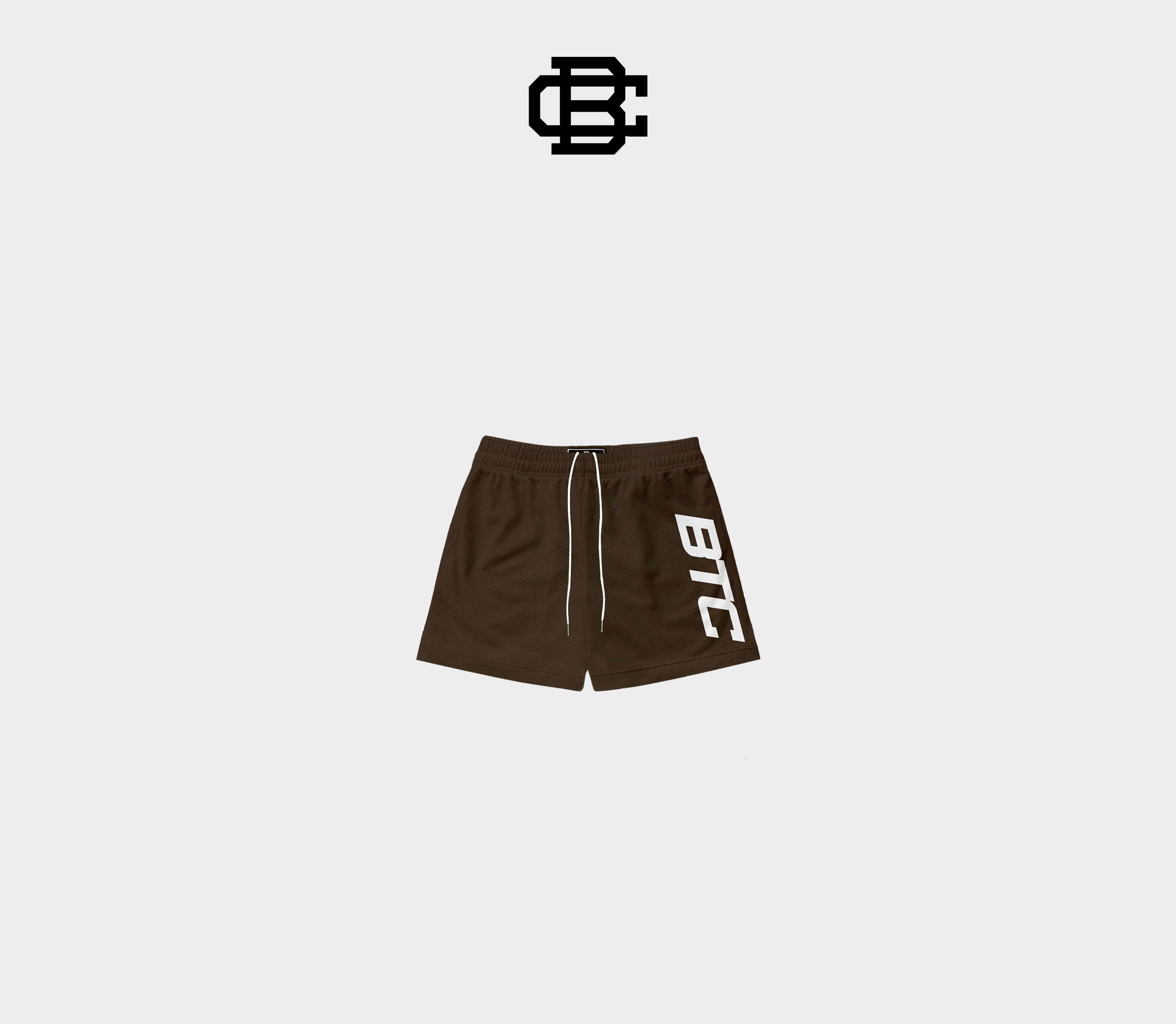 EARTH BROWN "LOGO" SHORTS