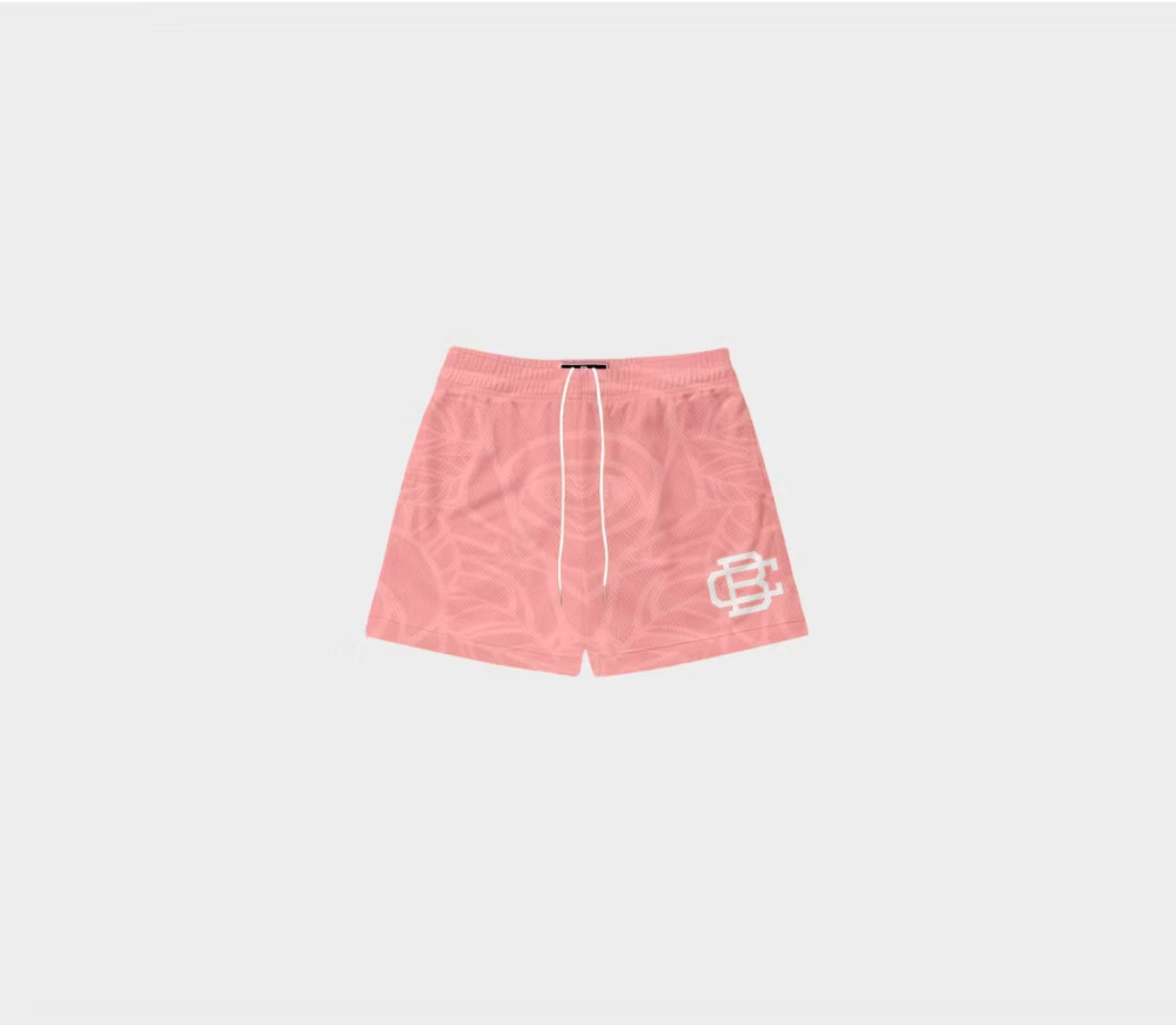 ROSE STENCIL FLORAL "LOGO" SHORTS