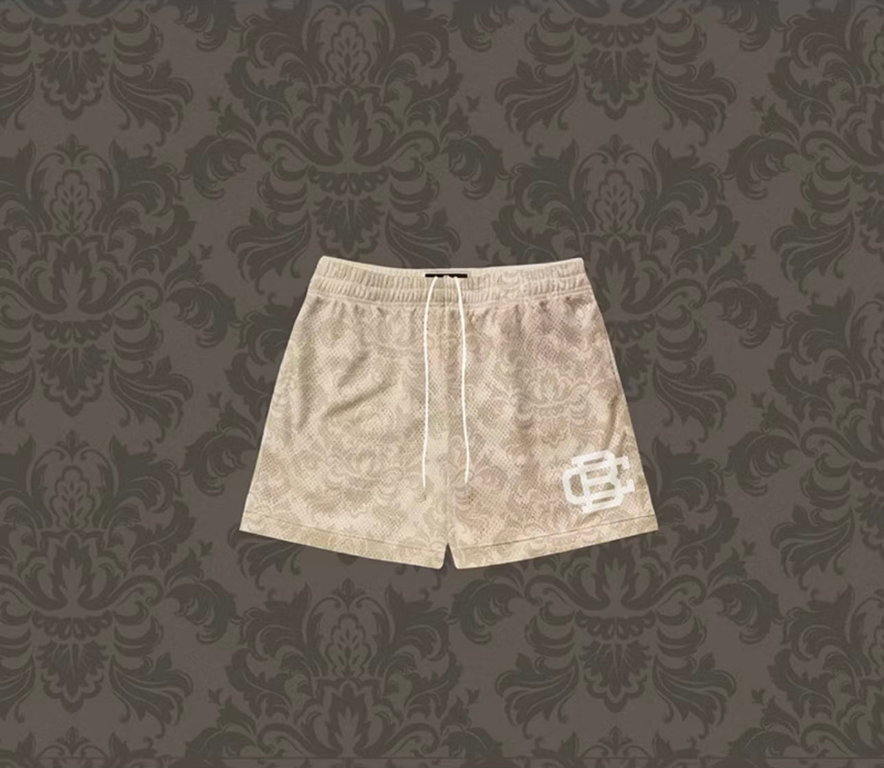 VICTORIAN CREAM "LOGO" SHORTS