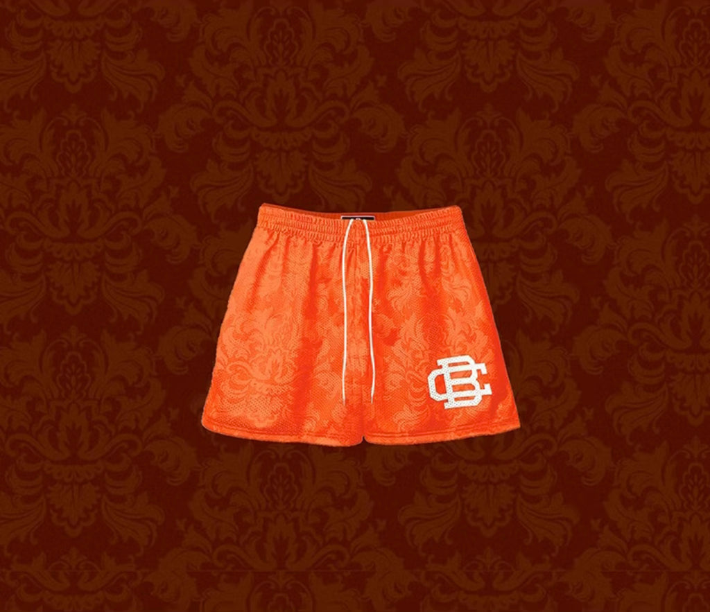 VICTORIAN ORANGE "LOGO" SHORTS